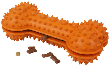 Orange-Dental-Dog-Chew-Toy-with-Treat-Dispenser