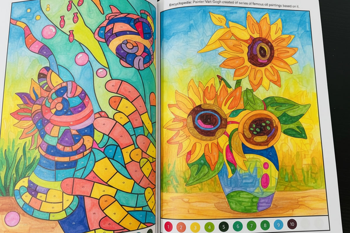 Animal and Floral Coloring Book for Adults – Relaxing Art Activities for Stress Relief Dsers