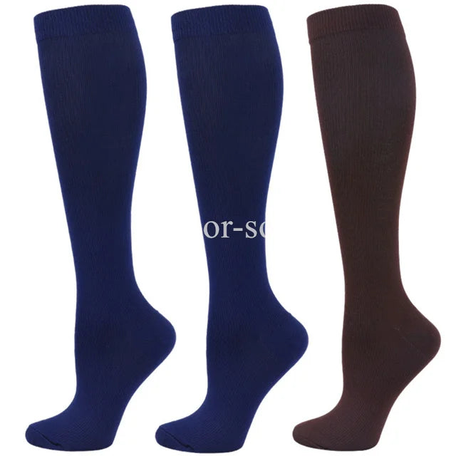 Compression Knee Socks - 3 Pairs Summery Bloom