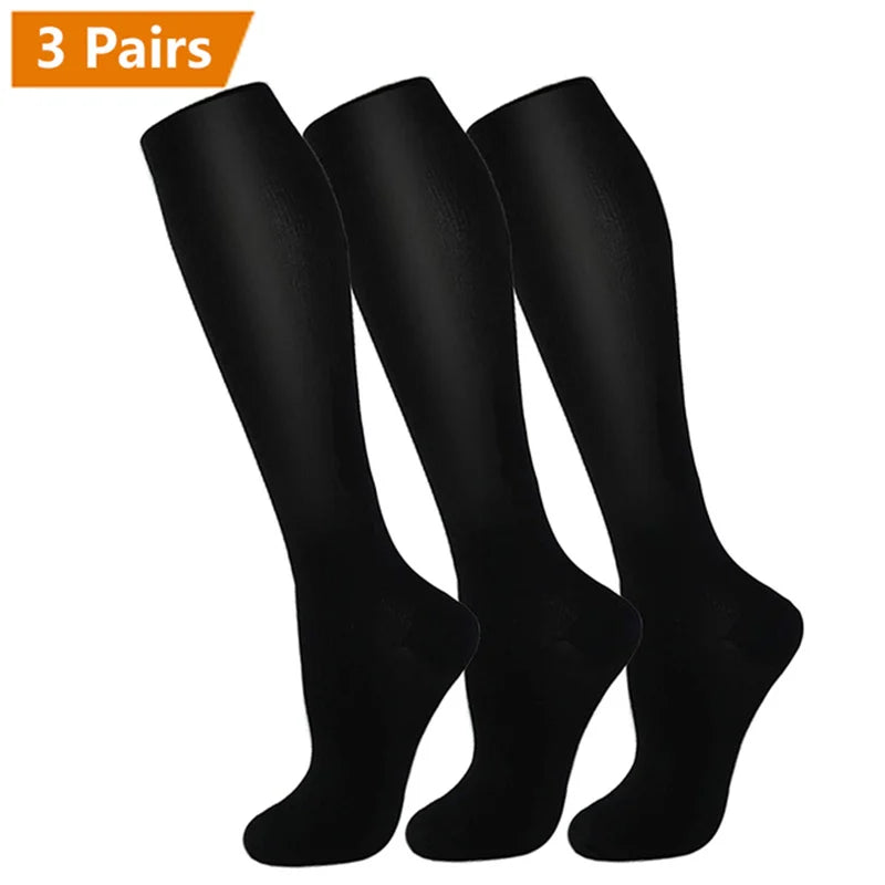 Compression Knee Socks - 3 Pairs Summery Bloom